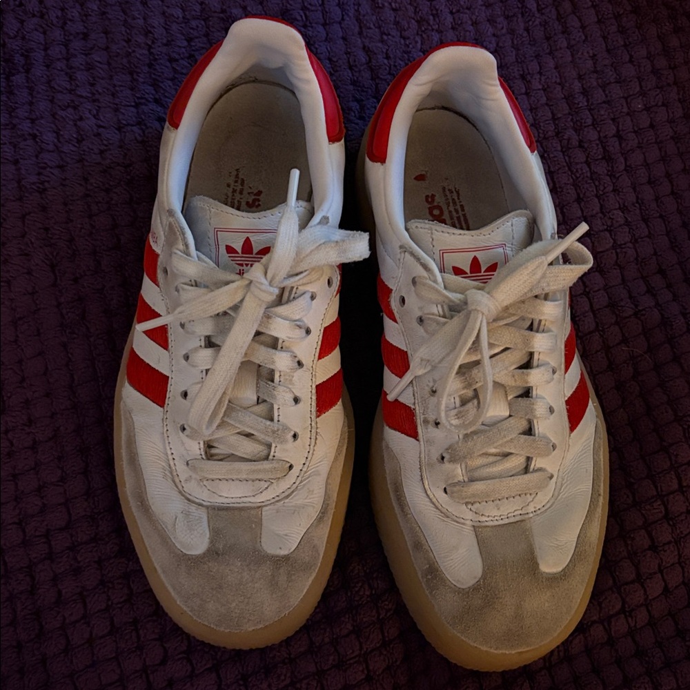 Adidas red sambae samba platform sneaker - Picture 2 of 7